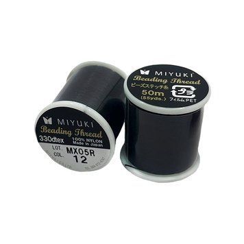 Бісерні нитки Miyuki 50 м, чорні 9991829 фото