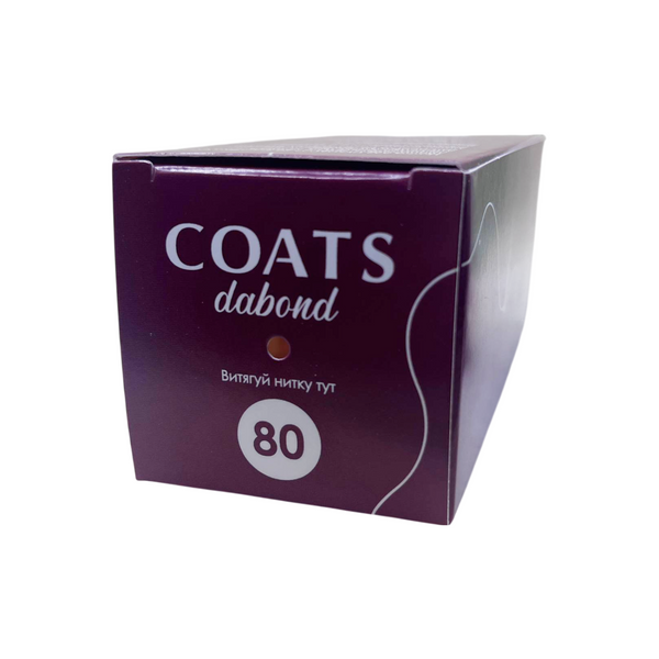 Бісерна нитка COATS Dabond №80, 500 м, біла 9992187 фото