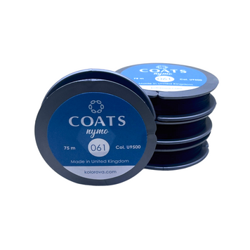 Бісерна нитка COATS Nymo 061, 75 м, чорна 9992183 фото